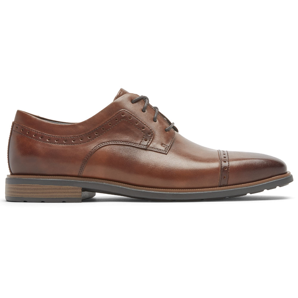 Oxfords Rockport Hombre Mexico - Farrow Cap Toe Marrom - SBQYX9357